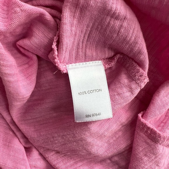 J. Jill 100% Cotton Pink Tab Sleeve Knit Hoodie, size Large Petite - Picture 6 of 8